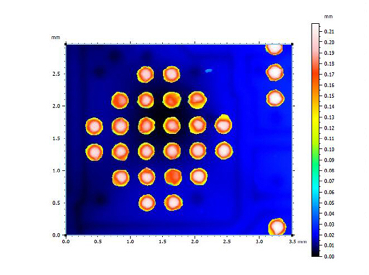 Measurement of height of solder ball by spectral confocal method